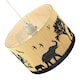 image 4 of Modern Safari Bamboo Pendant Light Shade with Black Animals and Trees | Brown | Brown | 1