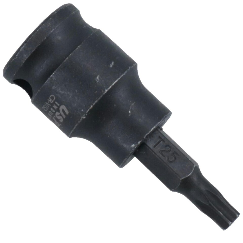 image 1 of T25 Male Torx Star Impact Impacted Shallow Short Bit Socket 3/8in drive