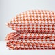 image 5 of Homescapes Houndstooth Cotton Cushion Cover Orange - 60 x 60 cm | Orange | Orange | 60 x 60 cm