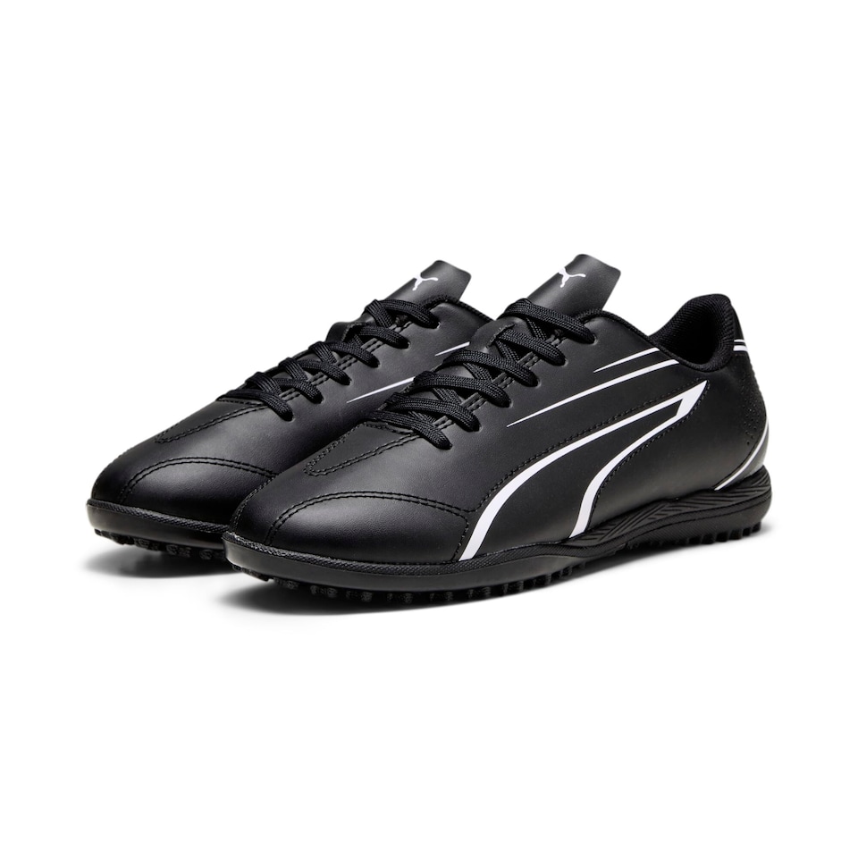 image 1 of Puma Unisex Youth Vitoria Tt Jr Soccer Shoes, Black- White, 11 UK