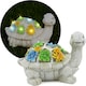 image 1 of Pack of 6 Solar Turtle Garden Ornament Grey | One Size