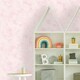 image 3 of Holden Décor Over The Rainbow Iridescent Wallpaper - Pink - 32.1ft x 21in Blue