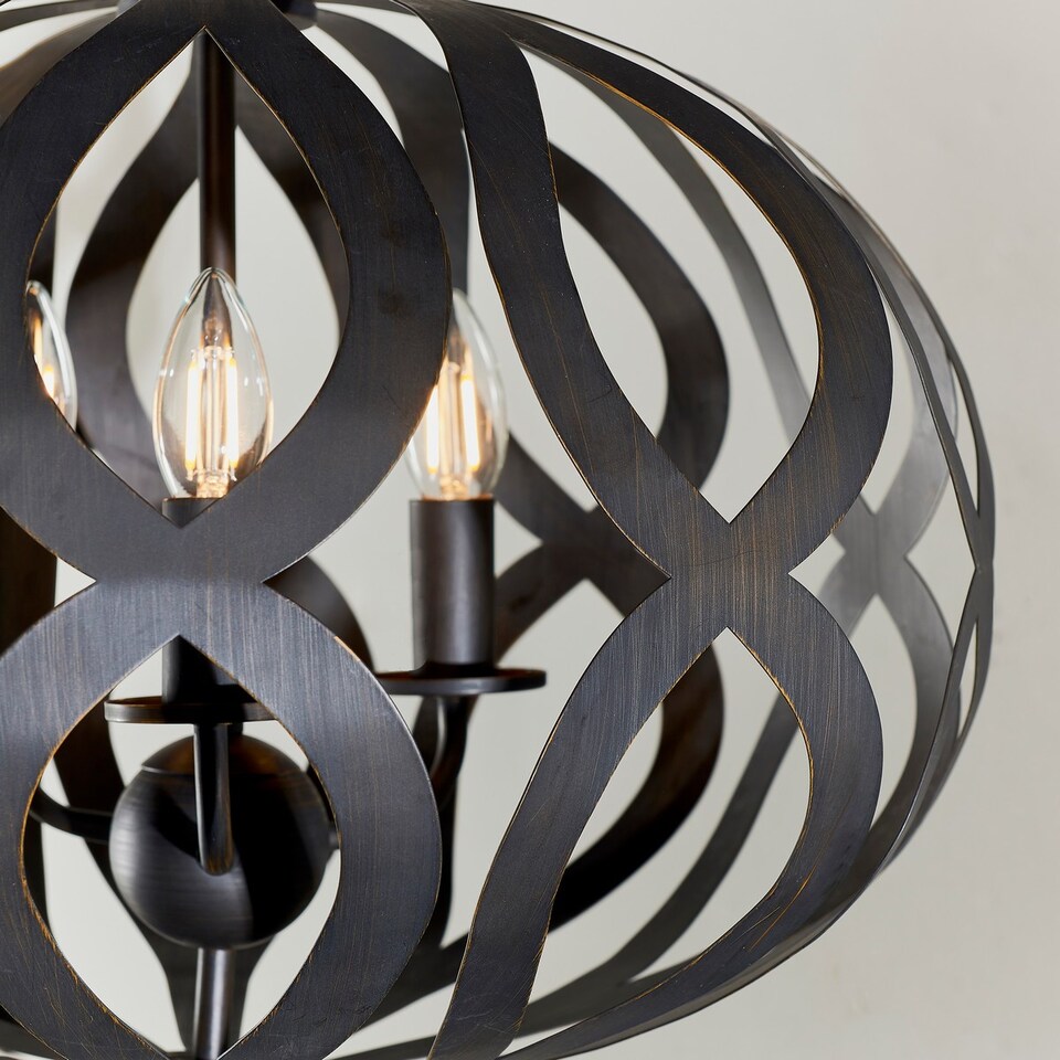 image 1 of Sirolo 3 Light Ceiling Pendant Antique Bronze Paint, E14