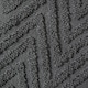 image 3 of OHS Jacquard Chevron Geo Textured 100% Cotton 500GSM Absorbent Hand Towel, 50x80cm - Charcoal