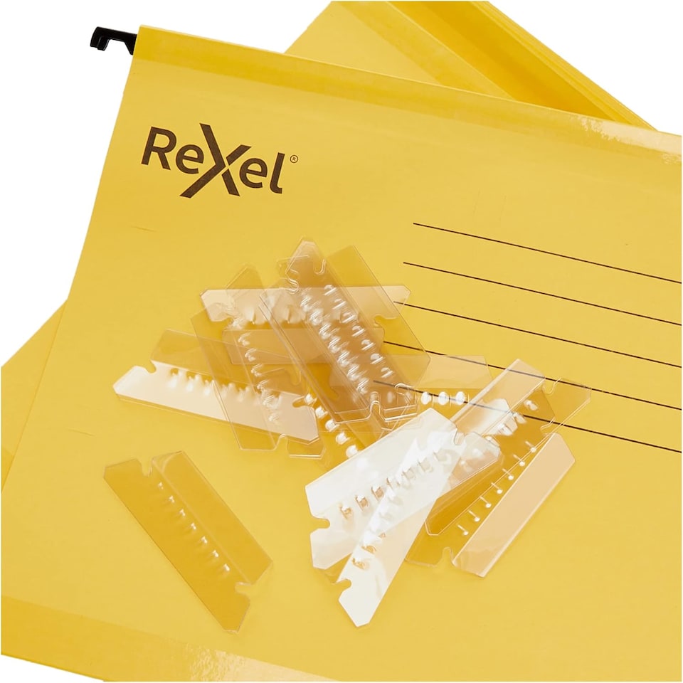 image 1 of Rexel Classic Suspension Files Foolscap Yellow (Pack of 25) 2115593
