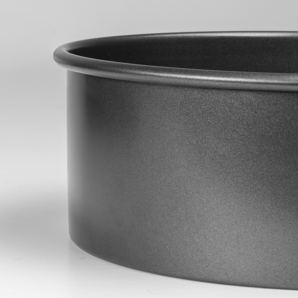 image 1 of ProChef 8" Cake Tin Pan Deep Round Loose Base Non-Stick Carbon Steel Black | One Size
