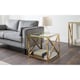 image 1 of Stylish Gold Chrome Frame Lamp Table | Silver | Silver