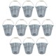 image 1 of 12L Galvanised Steel Metal Bucket Pail Water Coal House Garden Plant 10PK