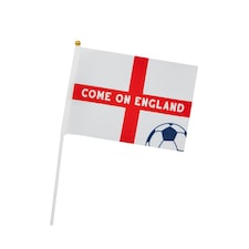 Hootyballoo Come On England Polyester Small Waving Flags - Pack of 6