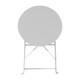 image 4 of Harbour Housewares 2 Seater Sussex Bistro Set - Round - White | White | White