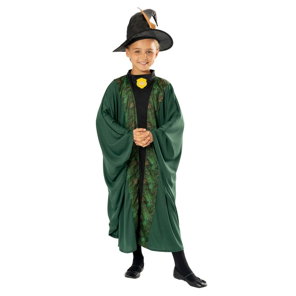 image 1 of Harry Potter Childrens/Kids Professor McGonagall Costume - Green - 3-6 Years 3