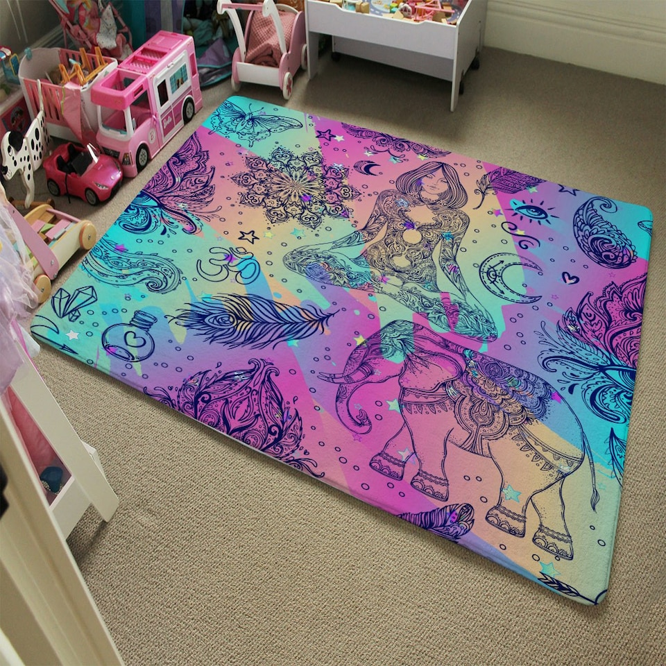 image 1 of Colorful rainbow (Rug) Multi | XL: 160x230cm