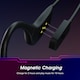 image 5 of Bone Conduction Bluetooth Wireless Headphones Open Ear Sports Earphones with Mic, Hands- Free Calls, Built-in 16GB MP3 Player - August EP400B | Black
