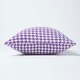 image 2 of Homescapes Houndstooth Cotton Cushion Cover Purple - 60 x 60 cm | Purple | Purple | 60 x 60 cm