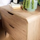 image 4 of 2 Drawer Bedside Oak Effect Scandi Legs Bedroom Furniture Nightstand Table Unit