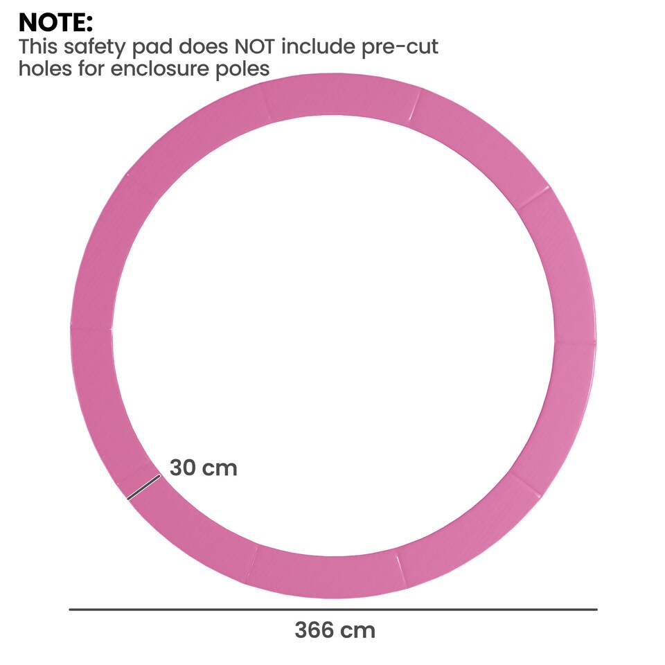image 1 of SPORTNOW 12FT Trampoline Pad Spring Cover, Waterproof, Pink | Pink | Pink