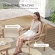 image 5 of Outsunny 4 Seater Garden Furniture Sofa Set with Curved Seat, Natural Wood | Brown | Natural wood finish | Four Seater