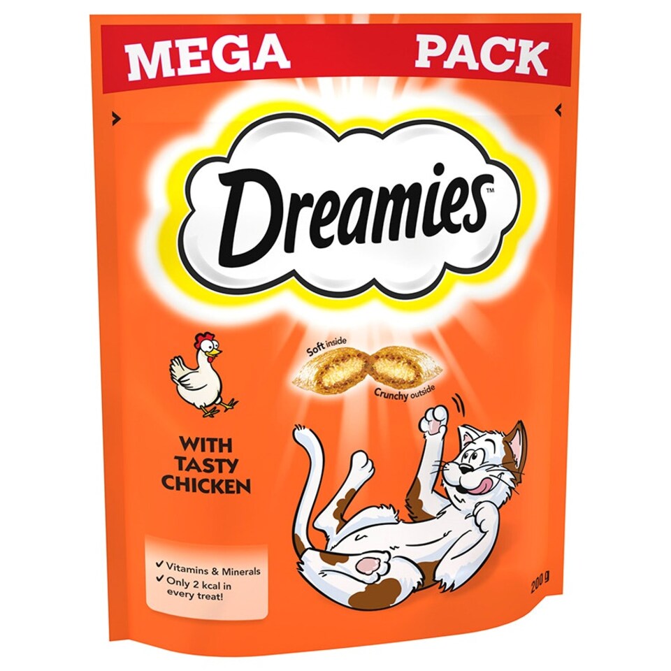 image 1 of Dreamies Cat Treats With Chicken Mega Pack 200g (Pack of 6)