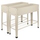image 1 of Harbour Housewares Elevated Raised Garden Beds with Legs & Storage Shelf - Ivory - Pack of 2 | Cream | Ivory