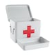image 4 of Harbour Housewares Vintage Metal First Aid Box - 23cm - White | White | White | 1