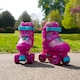 image 4 of The Magic Toy Shop Kids Pink Adjustable Quad Roller Skates Small UK 11 - 1
