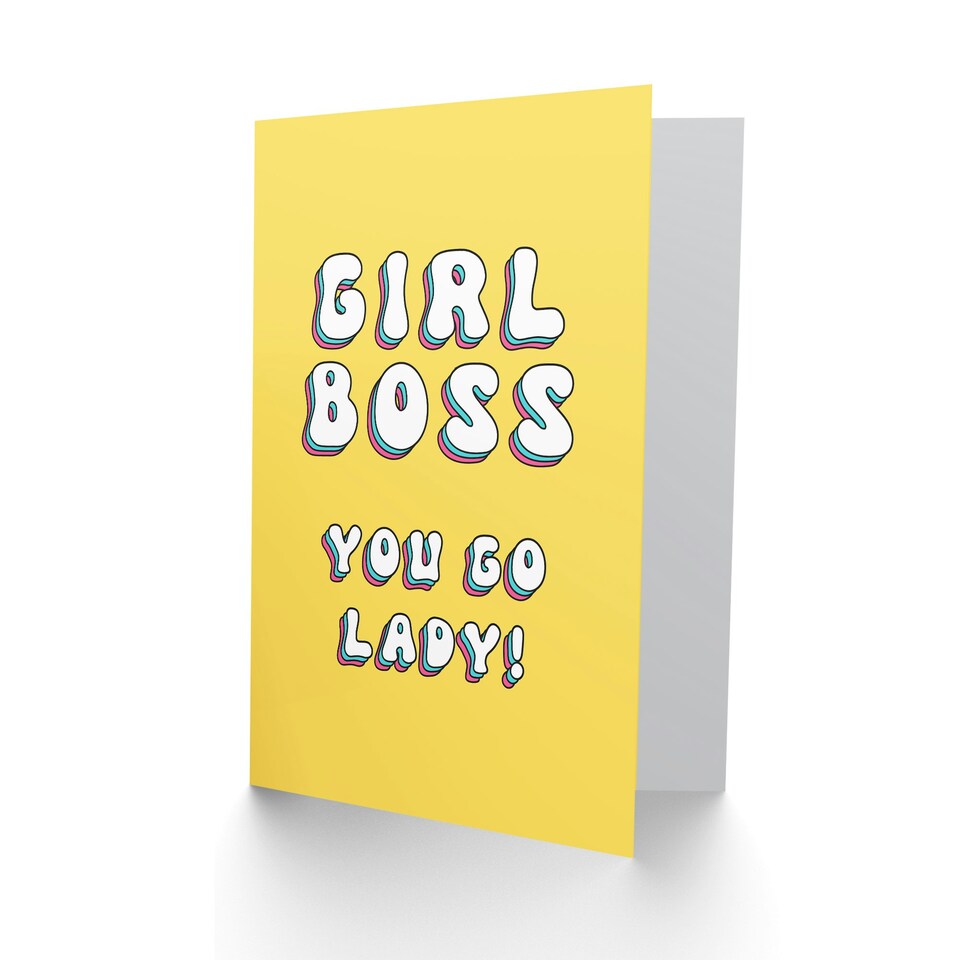 image 1 of Bold Simple Girl Boss You Go Lady Woman Her Birthday Card