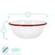 image 3 of Argon Tableware White Enamel Bowls - 16cm - Red - Pack of 6 Red