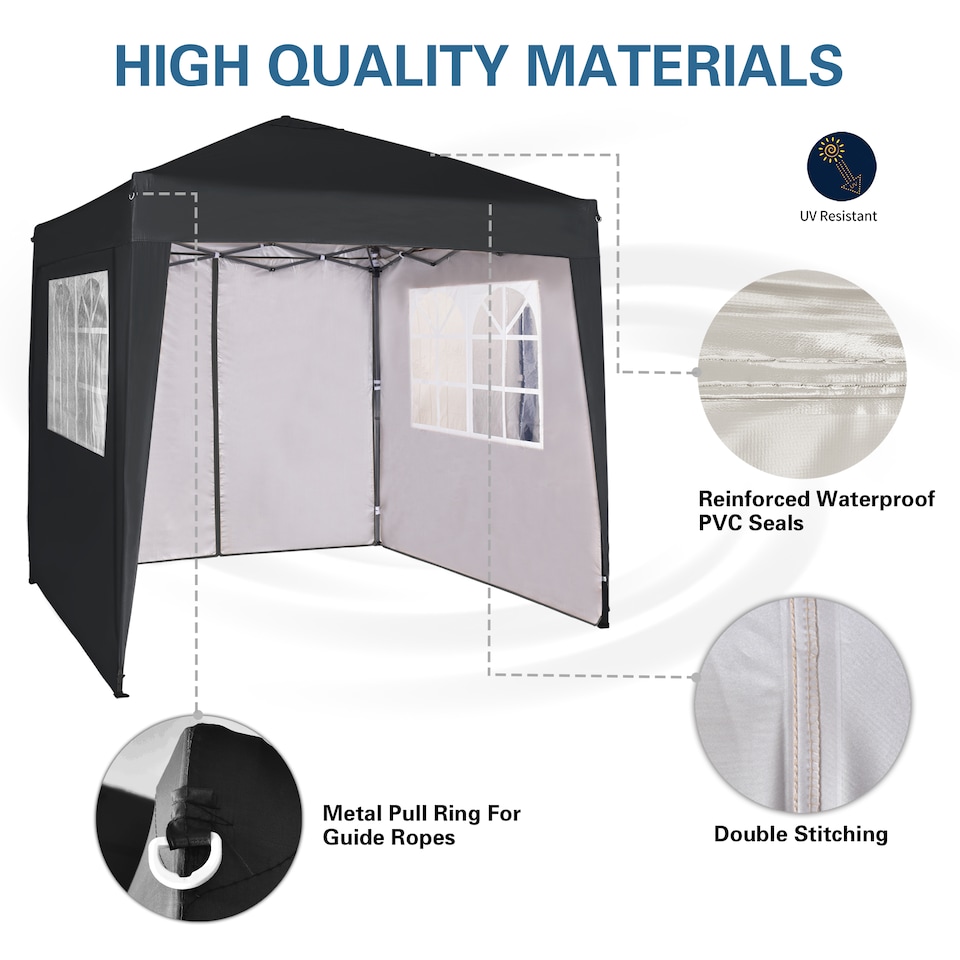 image 1 of MCC Direct 2X2 Pop up Red Gazebo with Sides | Red | Red