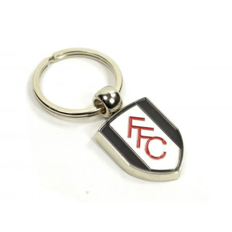 image 1 of Fulham FC Crest Keyring - Black/White/Red - One Size