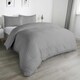 image 2 of OHS Tribal Geometric Embossed Textured Duvet Bedding Set, Super King - Grey