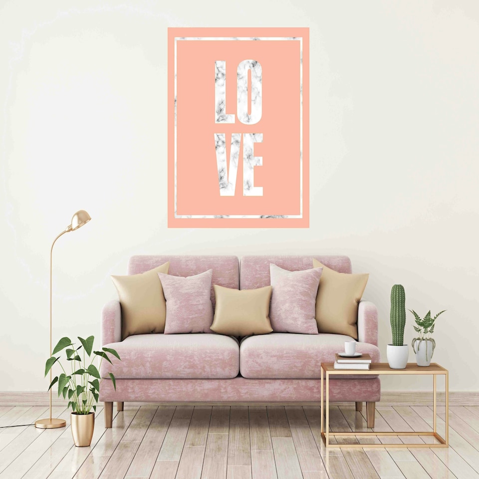 image 1 of Marble Love (Canvas Print) 102cm x 102cm