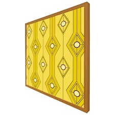 Yellow geometric (Picutre Frame) Brown | Oak | S