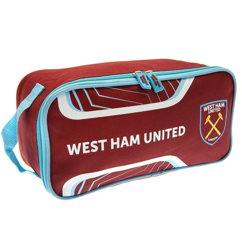 image 1 of West Ham United FC Crest Football Boot Bag - Claret Red/Sky Blue - One Size Red | One Size