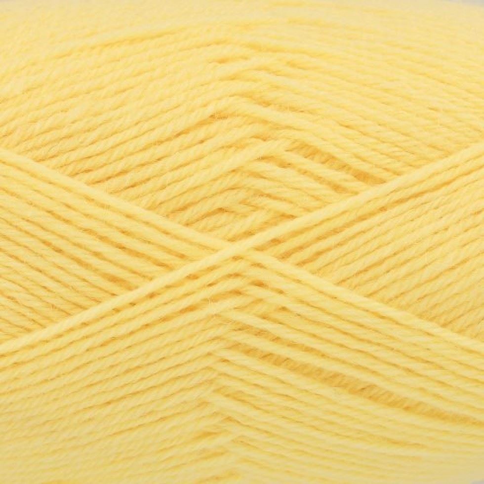 King Cole Yellow Merino Blend 4 Ply Yarn (Value Pack 12 x 50g Balls) For Crochet, Knitting - 180m per ball