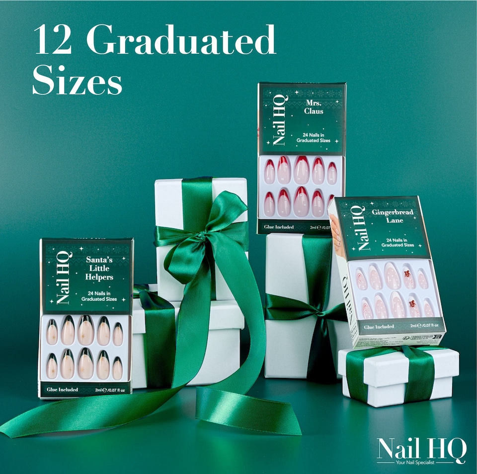 image 1 of Nail HQ Press On Nail Set - Nights at the North Pole