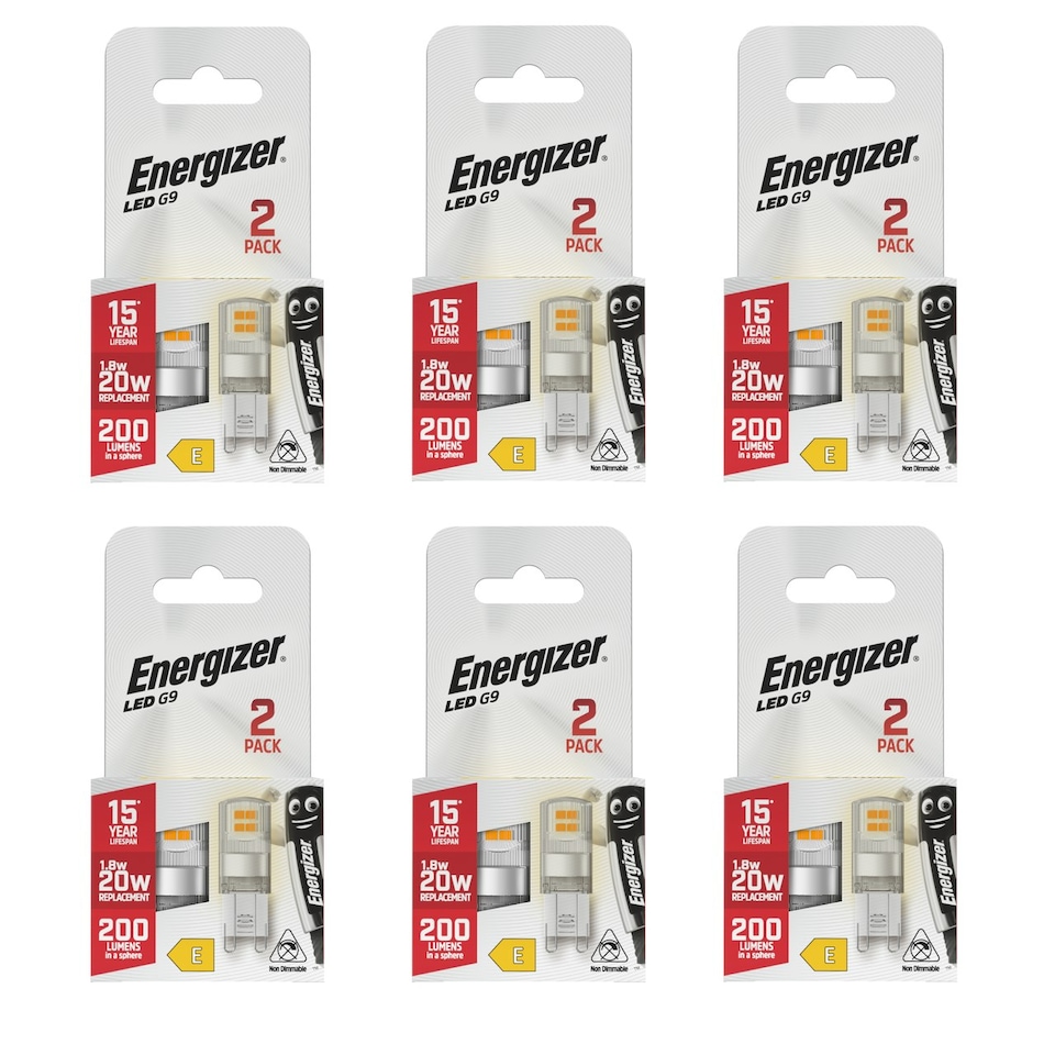 image 1 of Energizer LED G9 200lm 1.8W 2700K (Warm White) Light Bulb - Pack of 12