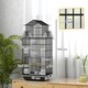 image 8 of PawHut Bird Cage Budgie Cage with Slide Tray Handle for Finch Canary 43 x 32.5 x 104cm, Black