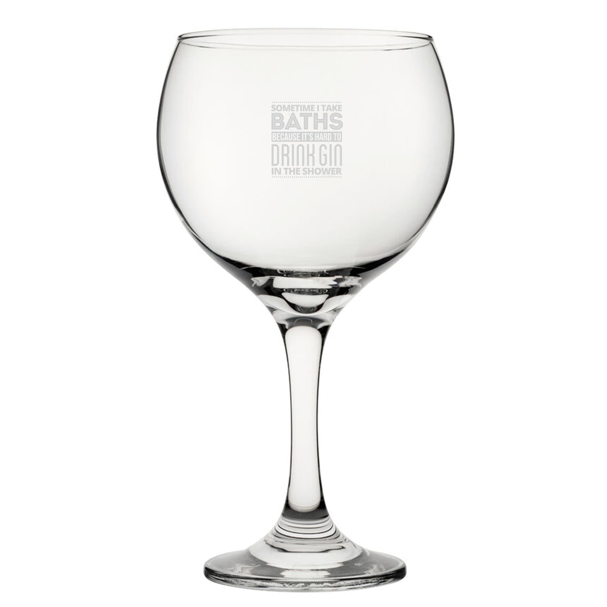 Personalised Birthday Gin Balloon Glass for Friend with Funny