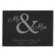 image 2 of Personalised Mr & Mrs Slate Placemat Black