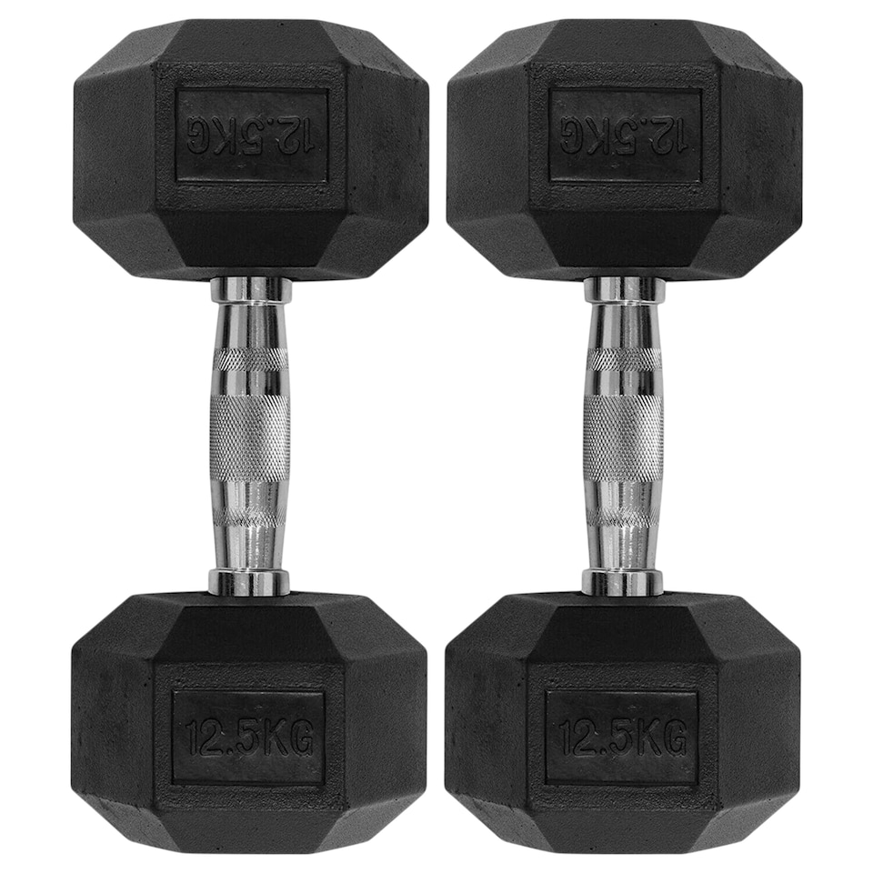 image 1 of 12.5kg Hex Dumbbells Pair (25kg Total)