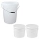 image 2 of 1 x 25 Litre Hard Wearing Strong White Plastic Buckets With Tamper Evident Lids & Handle