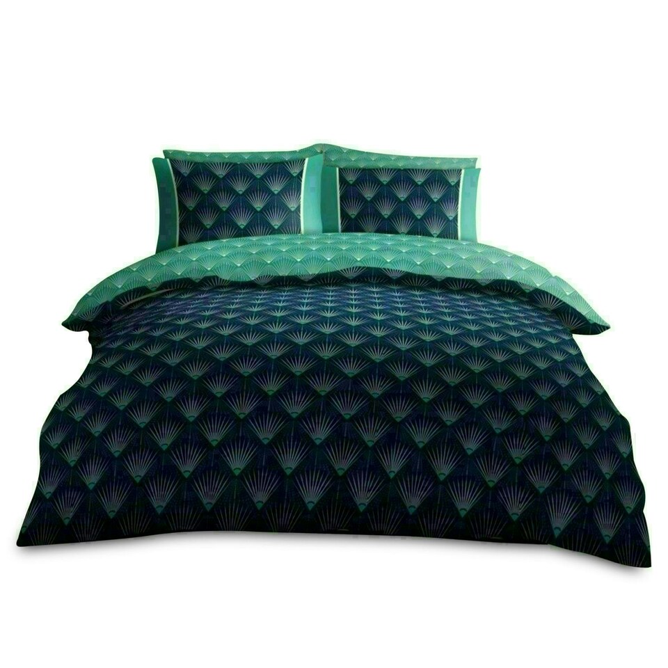 image 1 of Kaya Printed Duvet Cover Set Reversible Polycotton Beddings Multi | King