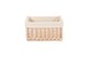 image 2 of Wicker Small White Lined Storage Basket | White | White
