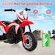 image 5 of COSTWAY Honda Licensed Kids Ride On Motorbike Powered Red