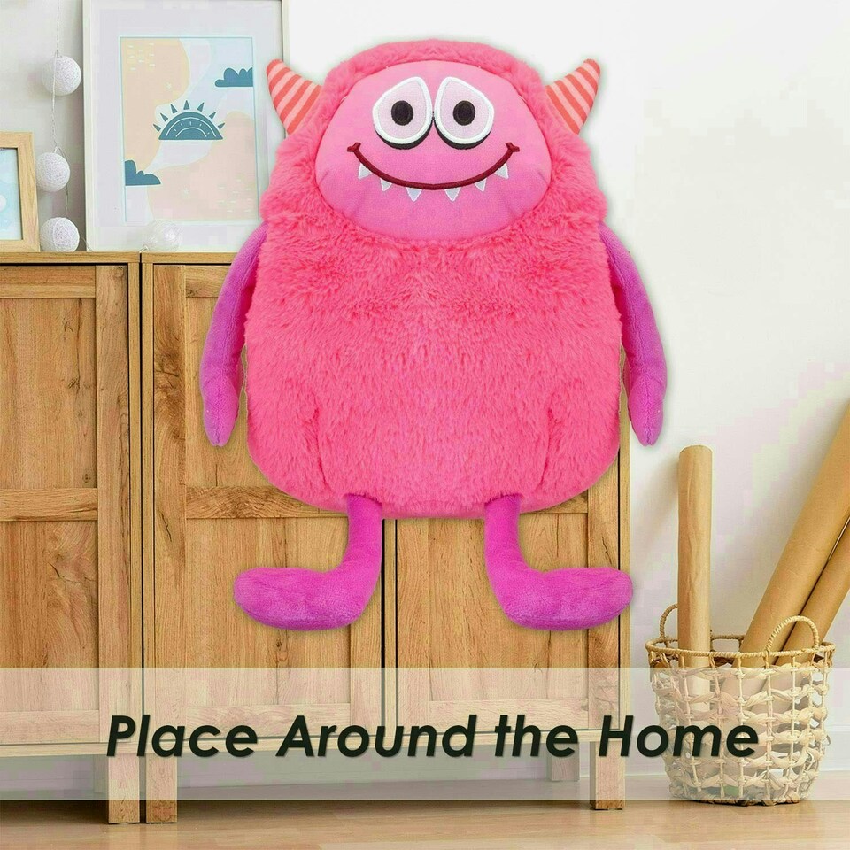 image 1 of Shy Monster Soft Toy Cute Plushie Huggable Cuddly Stuffed Toy Gift 23cm Orange
