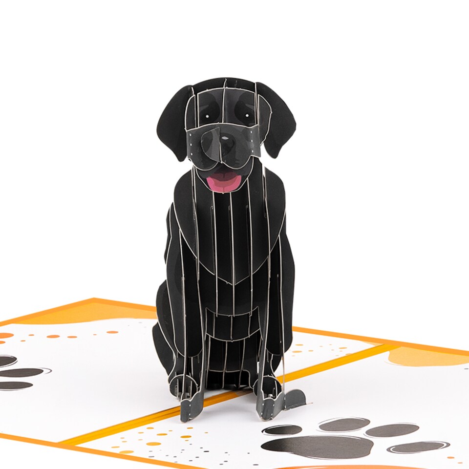 image 1 of Loyal & Loved Labrador 3D Dog Pop Up Greeting Card