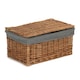 image 4 of Set of 3 Light Steamed Cotton Lined Basket Brown | Brown