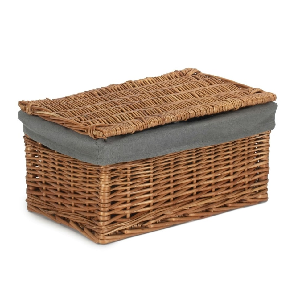 image 1 of Set of 3 Light Steamed Cotton Lined Basket Brown | Brown
