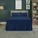 image 2 of Fitted Valance Bed Sheet Polycotton Mattress Cover And Frill Easy Care | Blue | King