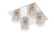 image 1 of Laure 4 Light Glass Chrome Flush Ceiling Light